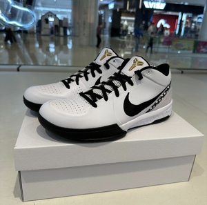 nike kobe 4 protro 科比4 gigi 曼巴白黑低帮 篮球鞋 fj9363-100