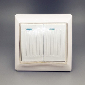86型墙壁防水开关 卫生间厨房 防水二开面板 灶台开关 防水双开