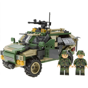 兼容乐高un维和部队水陆两栖装甲车陆军猛士突击步兵战车拼装积木