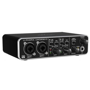 behringer/百灵达umc202hd电吉他直播k歌录音编曲专业usb外置声卡