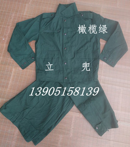 十九年前的退役收藏品 老式01年橄榄绿作训服 机修工作服套装