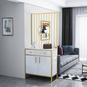 轻奢入户玄关隔断柜客厅现代简约储物鞋柜一体带抽屉屏风进门装饰