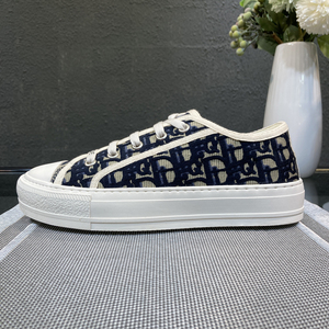 2021春夏季新款迪奥菲德刺绣帆布鞋女时尚潮流百搭低帮平底休闲鞋