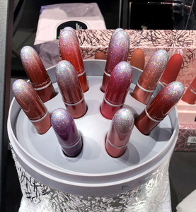 现mac魅可2020烟火圣诞限量版口红套装12支mini唇膏 mocha奶茶色