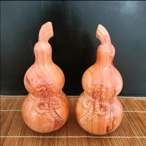 新品香椿木代加工葫芦福禄款家居装饰客厅摆件手把件日常送礼可品