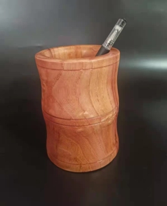 创意笔筒教师节香椿木代加工办公室桌面大容量多功能收纳盒日常送