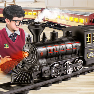 电动小火车轨道仿真复古蒸汽火车模型儿童高铁玩具男孩套装送礼物