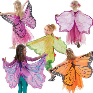 儿童装扮精灵蝴蝶翅膀披风万圣节舞台表演出服装拍照道具背饰肩带