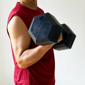 六角包胶哑铃男士女士健身运动器材家用练臂肌胸肌二头肌5kg10kg