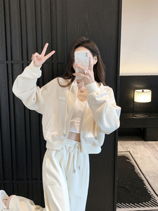 韩版休闲时尚运动套装女高级感春秋冬季2024年新款长袖卫衣两件套