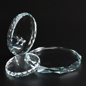 水晶底座 圆片八角片 水晶圆饼 玻璃基板 嫁接睫毛胶水玻璃垫片