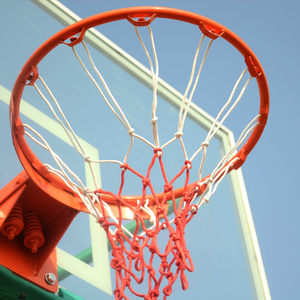 加粗篮网专业篮球网/篮框网 标准篮筐网兜篮圈网红白 2只装