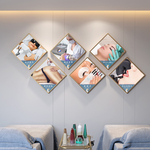 美容院装饰画眉眼唇纹绣店墙面宣传壁画皮肤管理工作室背景墙挂画