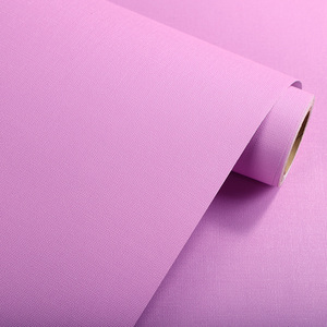 深粉色枚粉色卧室少女女孩纯色墙纸自粘壁纸马卡龙幼儿园即时贴