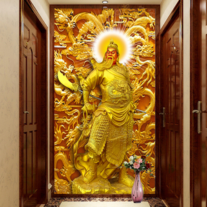 关公十字绣成品