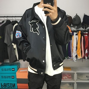 现货fear of god fog第五季袖章徽章高街夹克棒球服外套男女潮厚