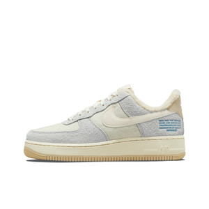 nike耐克 air force 1加毛绒浅卡其色aj空军一号女板鞋do7195-025