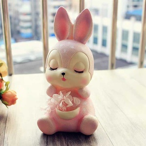 萌兔子乳胶模具高20cm宽12cm石膏彩绘白胚娃娃模具diy涂鸦存钱罐