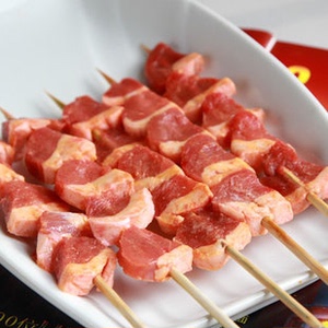 韩式五花肉串 新鲜鸭肉串 自助餐油炸烧烤食材 整箱200串 包邮