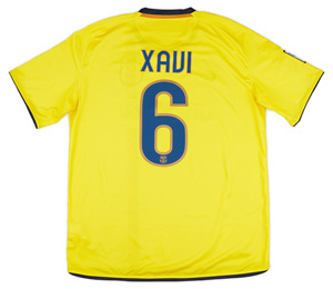 巴萨2008-10巴塞罗那 客场6号Xavi短袖球衣 印号 NE无吊牌