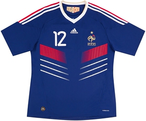 2009-10法国france phenry主场12号短袖球衣 印号字 ds代购无吊牌