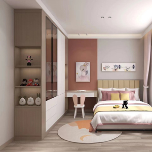 可比熊实木儿童衣柜书桌一体组合转角衣橱男女孩卧室定制儿童房柜