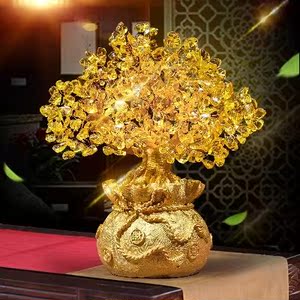 风水树来店有钱金色室内大号室内金钱树招财摆饰金钱木发财招财树