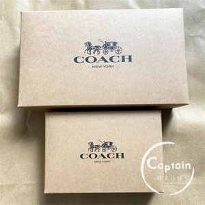 coach蔻驰包包钱包礼盒牛皮纸包装礼盒复古送人配件