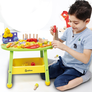 儿童木质多功能拆装工具台拧螺母组装宝宝幼儿早教益智过家家玩具