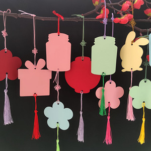 昶旗舰店天猫创意许愿卡吊卡树幼儿园diy祈福牌挂件彩色卡纸小学生心