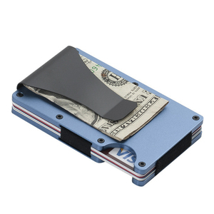 防盗刷rfid男士多功能卡夹防磁金属铝制卡盒信用卡钱包卡包钱夹