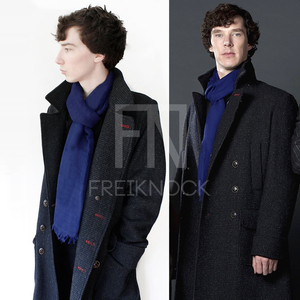 神探夏洛克大衣英伦男女款风衣侦探福尔摩斯同款羊毛外套卷福定制