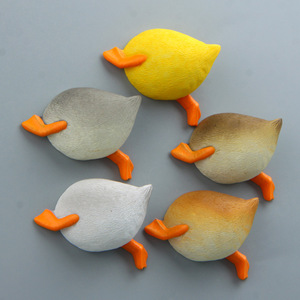 包邮戏水鸭子动物屁股创意磁贴立体小黄鸭韩国冰箱吸铁石磁性贴