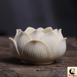 象牙果莲花香插佛像底座观音菩萨莲花座供奉供佛文玩摆件香炉托架