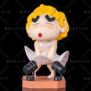 野原新之助蜡笔小新cos玛丽莲梦露gk手办潮玩恶搞创意汽车摆件礼