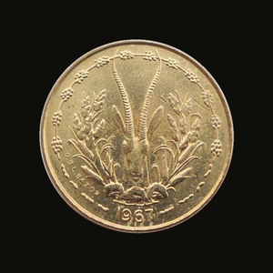 【41641】西非1967年5法郎  20mm 非洲硬币 保真钱币 满六包邮