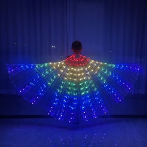 儿童节LED发光舞蹈翅膀肚皮舞披风荧光天使舞翅精灵背饰表演服