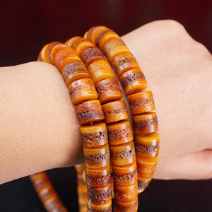 正宗高密度骆驼骨头骨西藏藏传嘎巴啦吧拉念珠未脱脂108手串佛珠