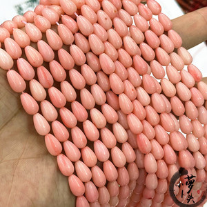 刘8711870829淘宝天然海竹珊瑚3-4mm粉色散珠diy手工制作流苏发簪