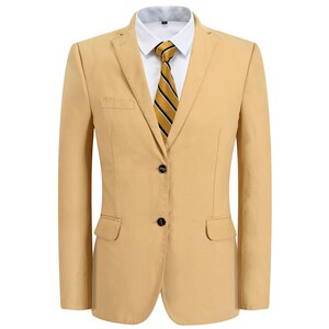 c21世纪房产工装西服女男外套黄色女西装上衣不动产金色制服工装