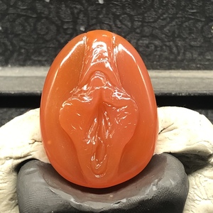 非洲南红手工雕刻生命之源吊坠文玩吸金升职器手把件招财聚宝盆