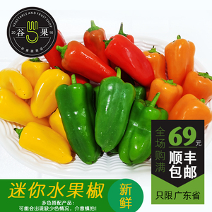 新鲜蔬菜水果椒迷你水果椒500g 小辣椒红黄彩椒沙拉西餐食材