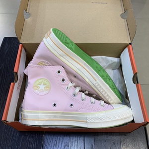 000人付款淘宝匡威新款all star粉紫色拼接鸳鸯配色男女高帮休闲帆布