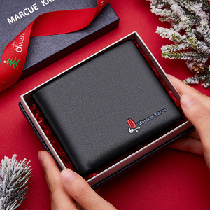 mk男士钱包男2021新款真皮短款潮男式新款小众简约软牛皮钱夹潮牌