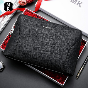 mk手拿包男真皮男士手包商务休闲手挽包头层牛皮手抓包密码锁夹包