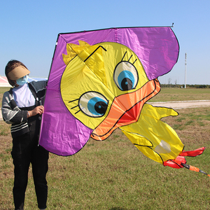 恒江旗舰店天猫风筝潍坊恒江唐老鸭大黄鸭子儿童卡通易飞三角成人