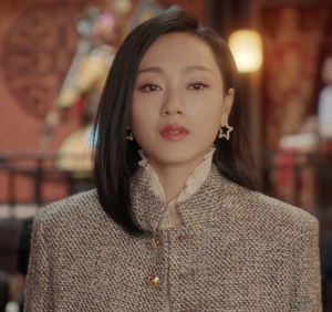 一生一世佟佳人金丽婷同款正品立领小香风毛呢外套2021秋冬呢大衣