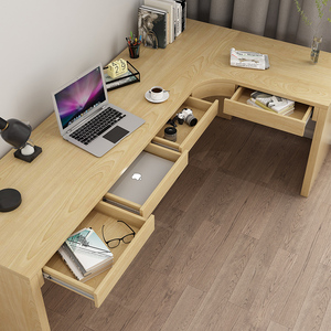 添喜家具店淘宝全实木儿童学习桌男孩女孩小学生家用带书架转角电脑