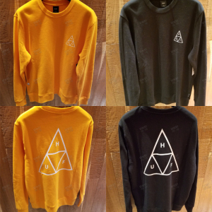 venjoy香港 huf 美国潮牌 sw 00101 男20秋三角形字母印花卫衣1dp