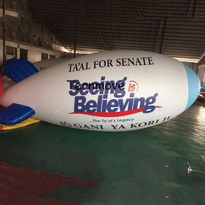 4米飞艇PVC充空飘球升空广告船气气球圆飞球定o制尺寸和lgJBHo热